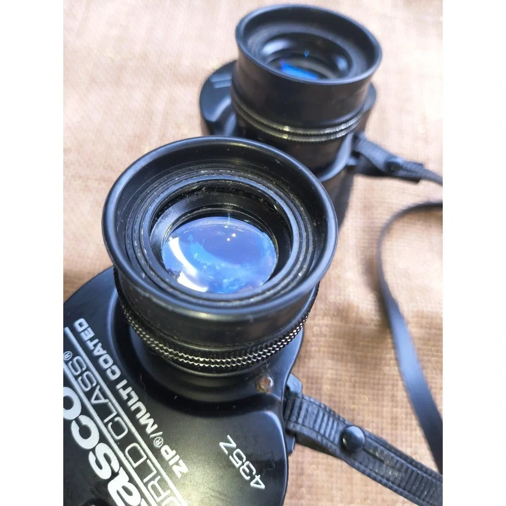Vintage Tasco Zip 435Z Binoculars 7x35 Wide Angle Multi Coated Made In Japan